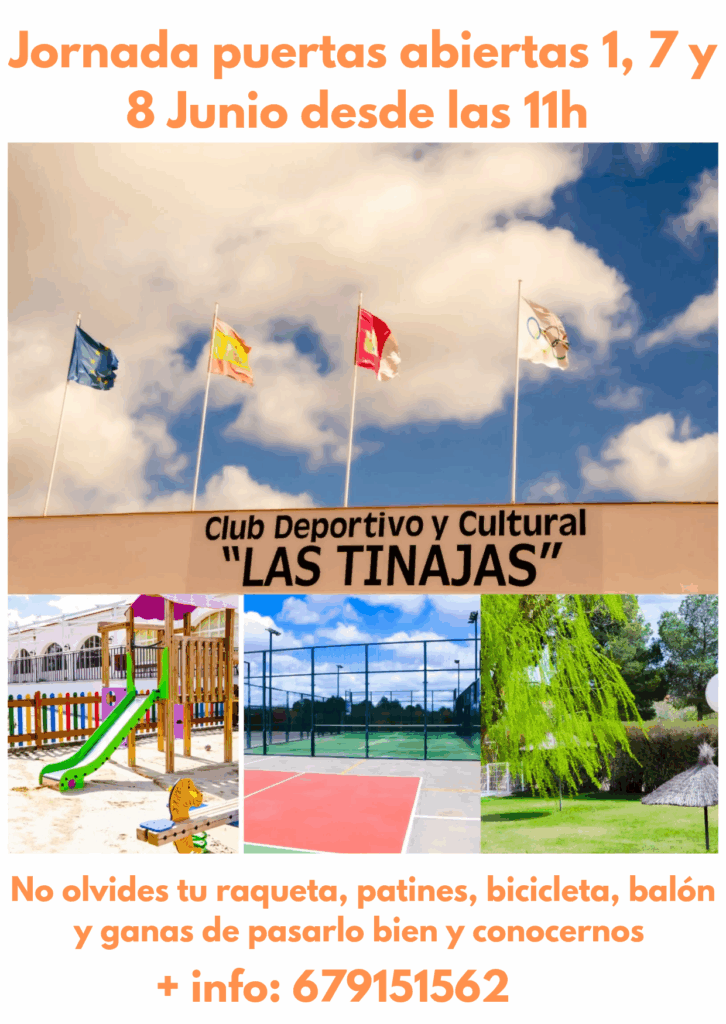 Disfruta con nosotros los días 1, 7 y 8 de junio desde las 11h. ¡No olvides tu raqueta, patines, bicicleta o balón!